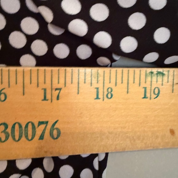 COCO BIANCO Polka Dot Bell Sleeve Blouse Womens M Black Feminine Career Workwear - Picture 9 of 11